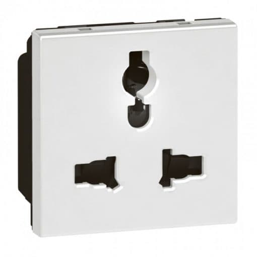 Legrand Arteor 572123 ổ cắm đa chuẩn 2P+E có shutter màu trắng